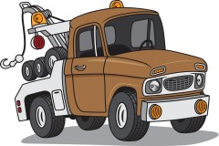an automobile tow truck